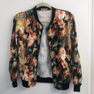 New floral multicolor chic track, bomber jacket